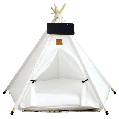 Cute Pet Bed Teepee Tent for Smaller Dogs & Cats with Washable Comfy Cushion