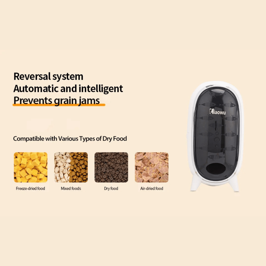 WiFi Connected Automatic Cat Feeder with Smart App Control, Stats & Voice Recorder | Up to 15 Portions / 6 Meals per Day 3