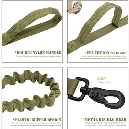 Heavy Duty Military-Style Tactical Dog Collar & Leash for Large & XL Dogs 31