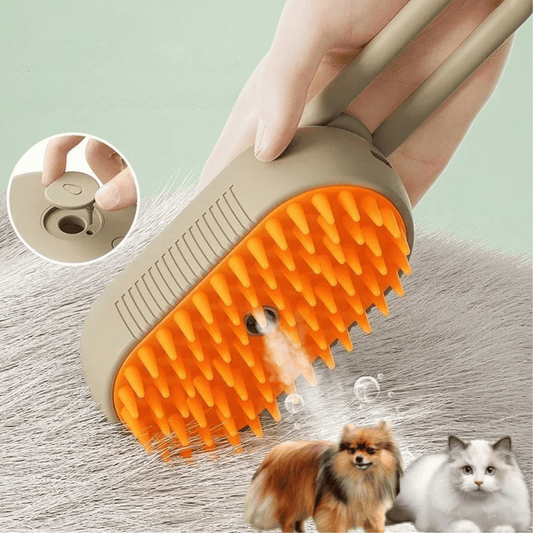 2-in-1 Pet Grooming Brush with Spray Function for Massage and Detangling 1