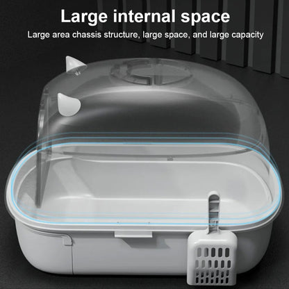 Enclosed Cat Litter Box with Swing Door & Pull-Out Tray Drawer | Scoop Included 7