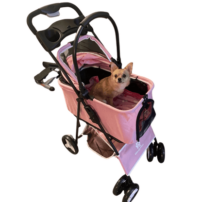 Spacious & Foldable Dog Stroller with Storage Basket 14