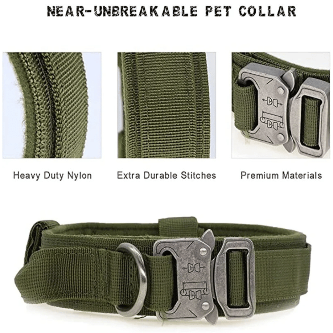 Heavy Duty Military-Style Tactical Dog Collar 14