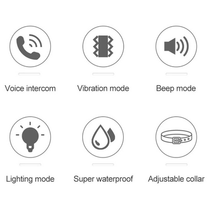 1500m Walkie-Talkie Dog Training Collar for Voice Intercom Control 3