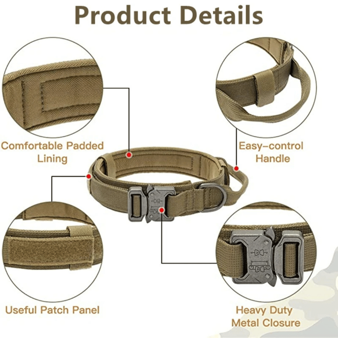 Heavy Duty Military-Style Tactical Dog Collar 12