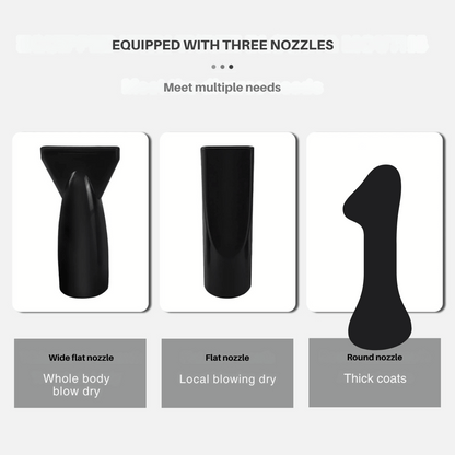 Low-Noise Dog Hairdryer with Temperature Control & Changeable Nozzles | Compact & Portable 2800W Blow Dryer for Dog Grooming 7