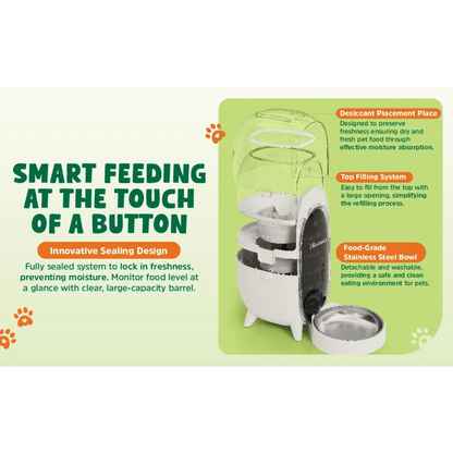 WiFi Connected Automatic Cat Feeder with Smart App Control, Stats & Voice Recorder | Up to 15 Portions / 6 Meals per Day 8