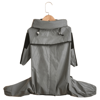 Reflective Full Body Dog Jacket with Adjustable Snood | Waterproof Dog Raincoat Jumpsuit