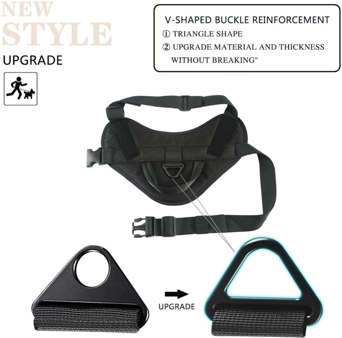 Supportive Military-Style Dog Harness for Big Dogs | Padded No-Pull Dog Vest with Handle 9