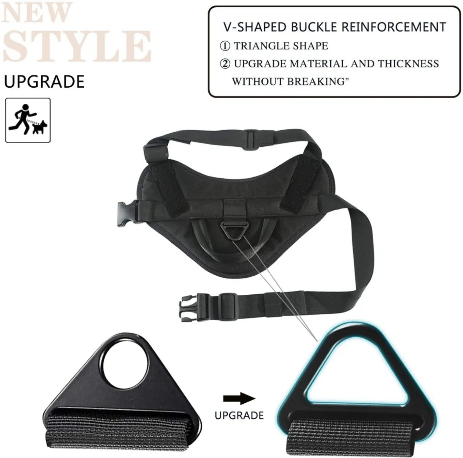 Supportive Military-Style Dog Harness for Big Dogs | Padded No-Pull Dog Vest with Handle 9