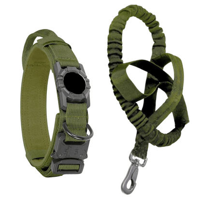 Heavy Duty Military-Style AirTag Holder Dog Collar & Leash | Tactical Air Tag Holder Dog Collar & Lead 3