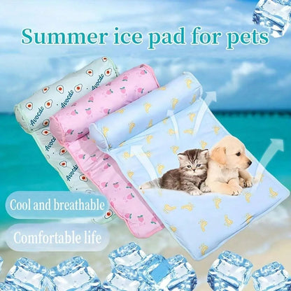 Cute Dog Cooling Mat Pad with Head Support | Breathable & Machine Washable 7