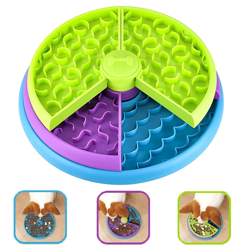 Dog Puzzle Slow Feeder Dog Bowl for Stimulated & Healthy Eating 2