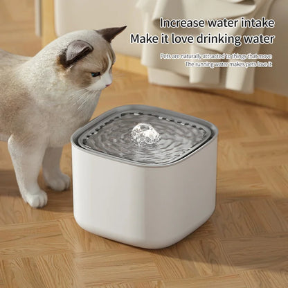 3L Cube Automatic Cat Water Fountain | Low-Noise & USB Rechargeable