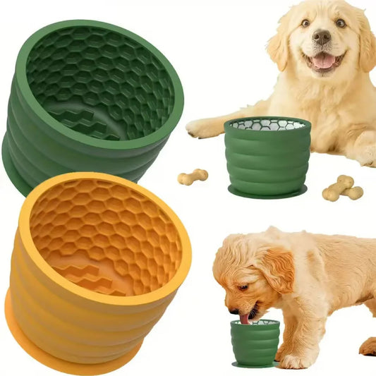 Silicone Dog Lick Bowl Cup with No-Spill Suction Base 1