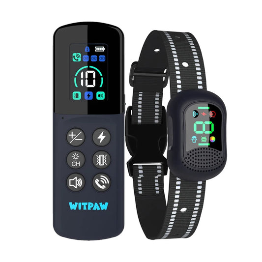Long Distance Remote Control Dog Training Collar with Voice Call, Safe Shock, Vibration & Beep Warnings