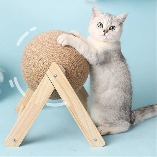 Free-Standing Cat Scratching Ball
