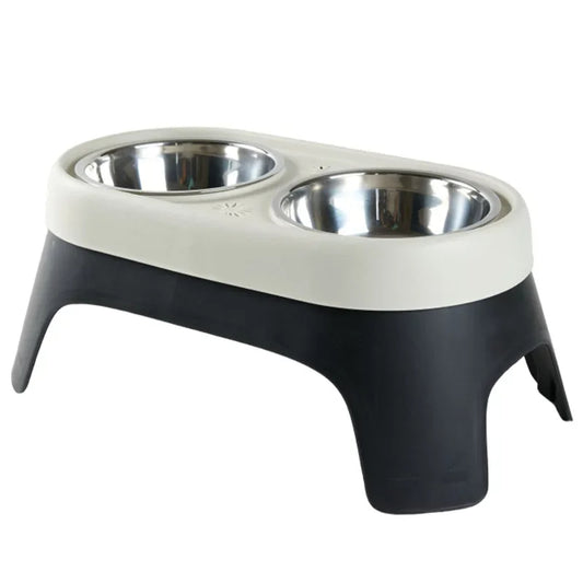 Sturdy Raised Dog Feeding Station with Stainless Steel Dog Bowls 1