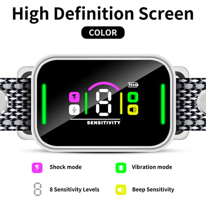 Smart Automatic Dog Bark Collar | Digital Anti-Bark eCollar with Sound, Vibration & Shock Controls