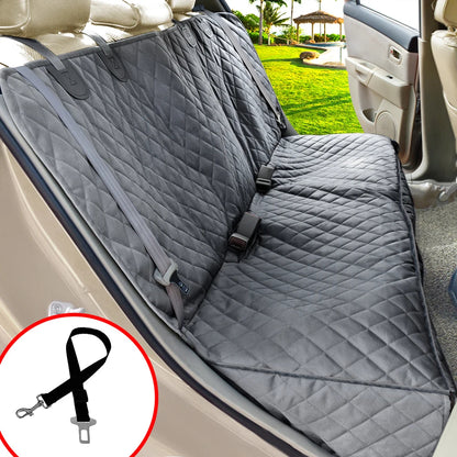 Waterproof Dog Car Seat Cover with Zipper Option for Middle Back Seat