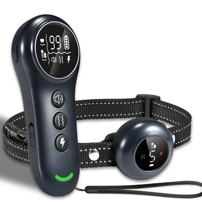 2-in-1 Automatic Anti-Bark Control & Dog Training Collar with Remote | Smart Barking Detection with Shock, Sound & Vibration
