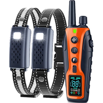 Night-Safe Flashlight Dog Training Collar & Remote Control up to 1000m