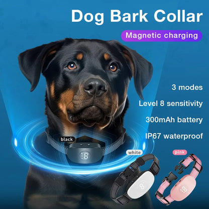 Automatic Anti-Bark Collar with No Shock & Safe-Shock Modes | USB Rechargeable & Waterproof Electric Dog Collar 4