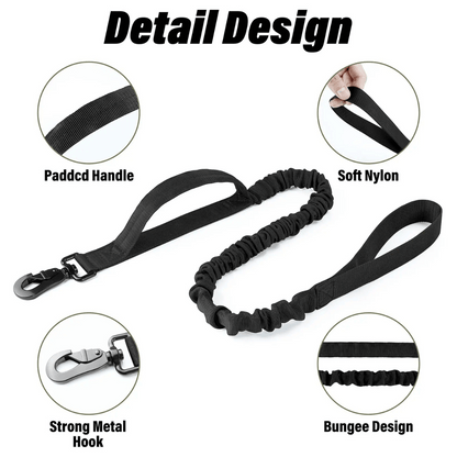 Heavy Duty Military-Style AirTag Holder Dog Collar & Leash | Tactical Air Tag Holder Dog Collar & Lead 12