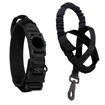 Heavy Duty Military-Style AirTag Holder Dog Collar & Leash | Tactical Air Tag Holder Dog Collar & Lead 2