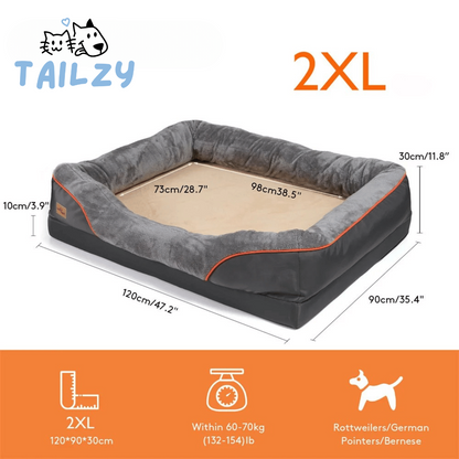 Extra-Large Orthopedic Memory Foam Dog Bed for Large Dogs