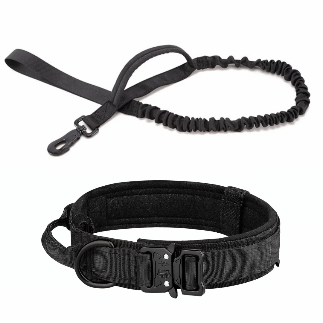 Heavy Duty Military-Style Tactical Dog Collar & Leash for Large & XL Dogs 10