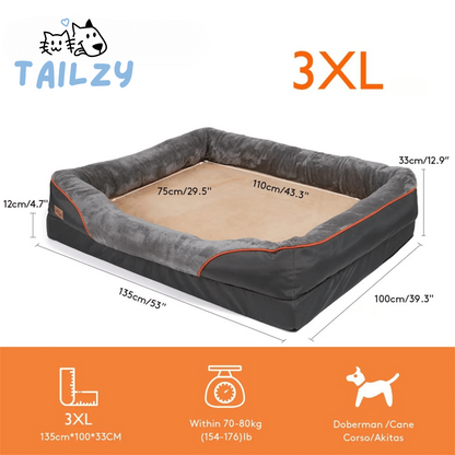 Extra-Large Orthopedic Memory Foam Dog Bed for Large Dogs