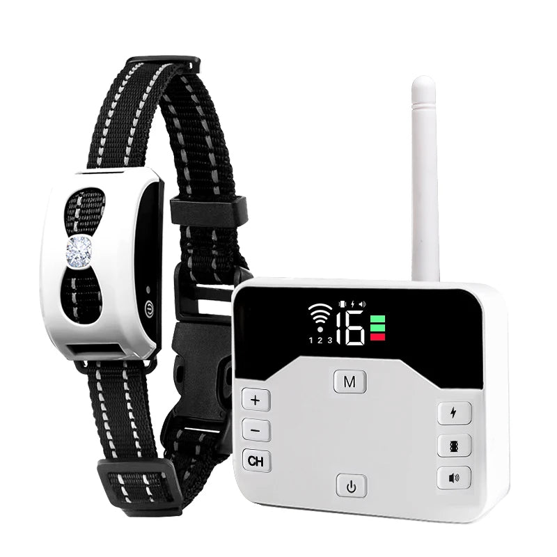 250m Wireless Dog Fence & Remote Controlled Training Collar System 1