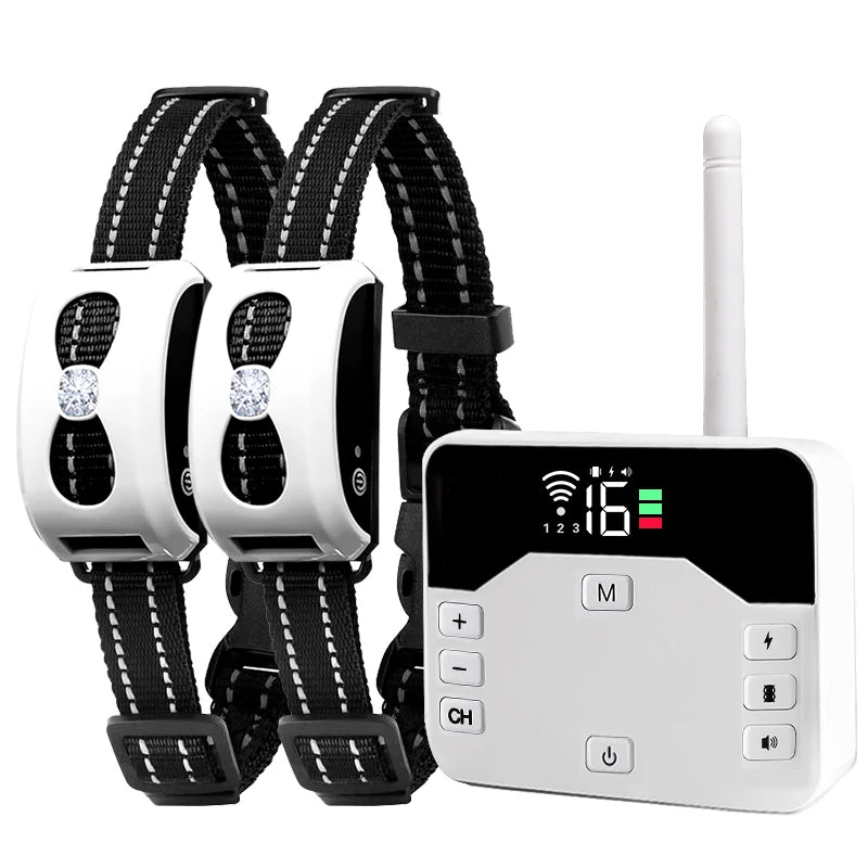 250m Wireless Dog Fence & Remote Controlled Training Collar System 2
