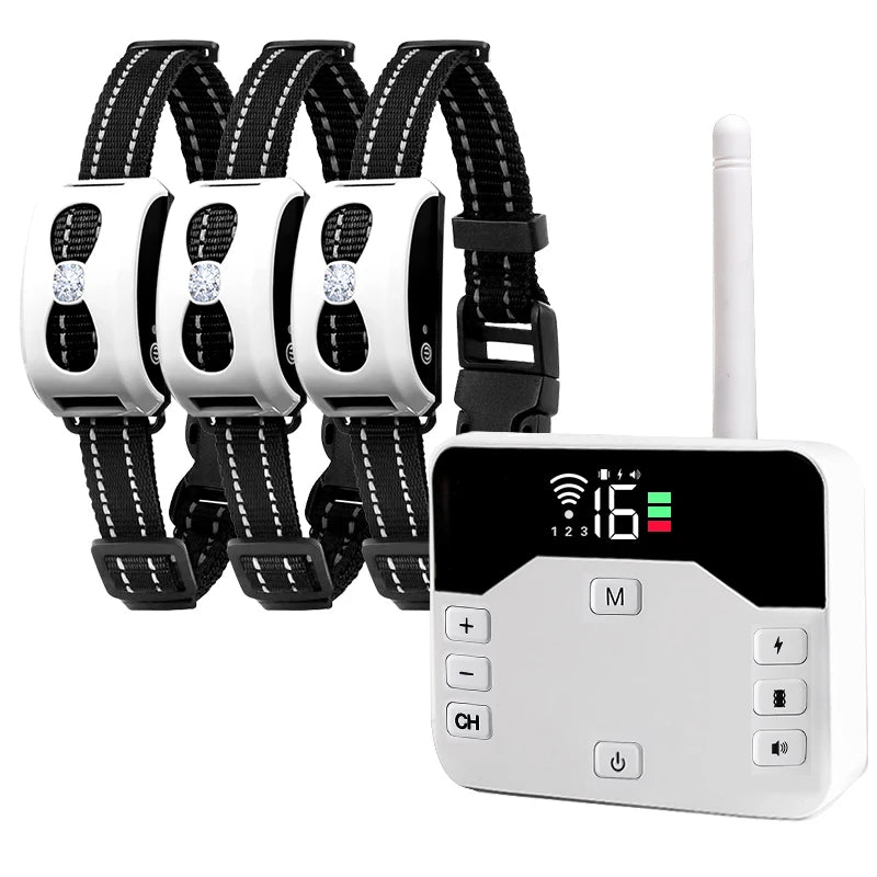 250m Wireless Dog Fence & Remote Controlled Training Collar System 3