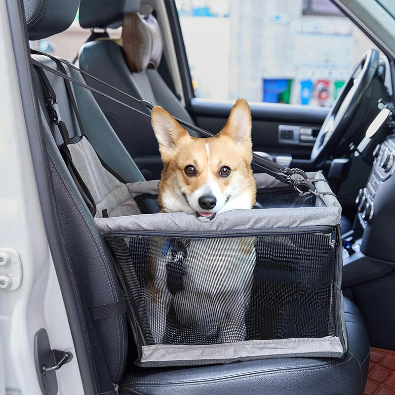 Secure Dog Car Seat Basket | Dog Booster Seat for Safe Car Travel 11