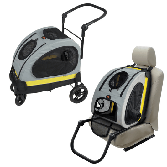 2-In-1 Collapsible Dog Stroller & Car Seat Travel Crate for Small Dogs 14