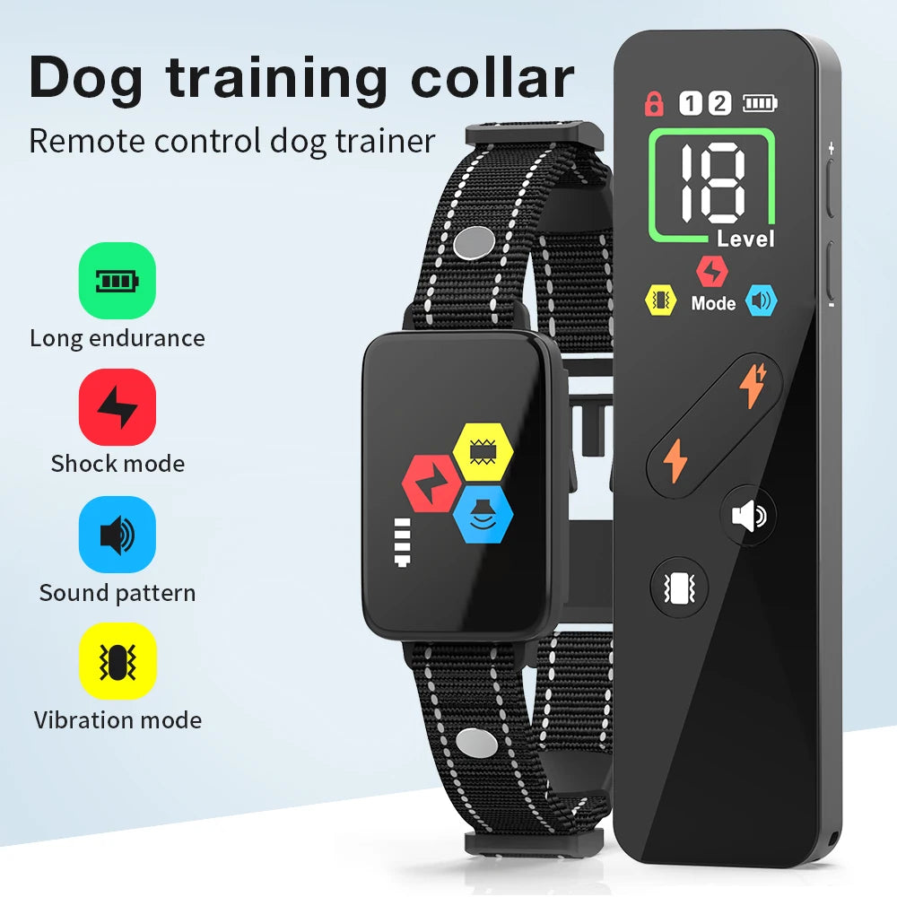 Dog Training eCollar with Slim & Simple Remote for Behaviour Control | Sound, Vibration & Boost Shock | Up to 1000m Range & Waterproof