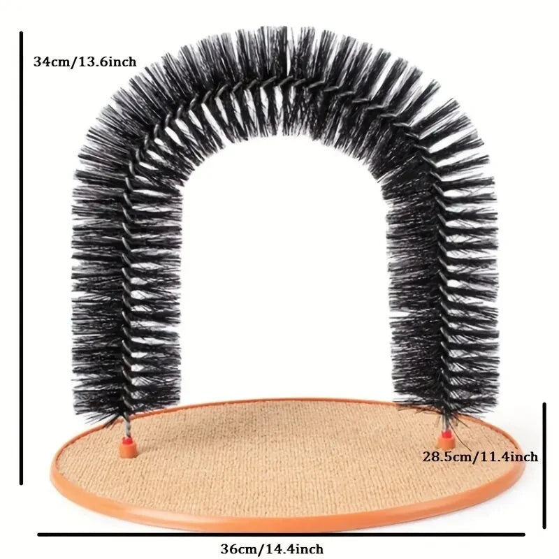 Cat Self-Groomer Rubbing Brush Arch for Scratching & Play 6