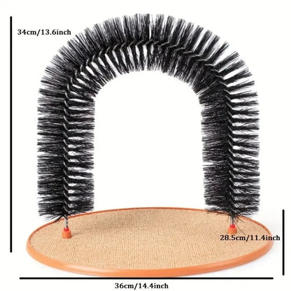 Cat Self-Groomer Rubbing Brush Arch for Scratching & Play 6