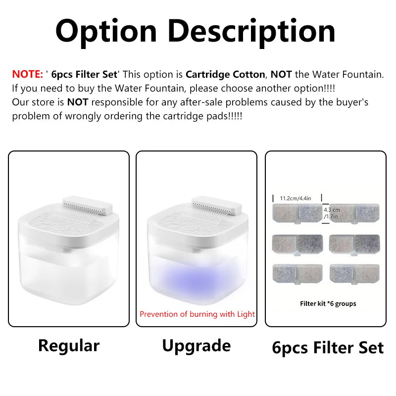 3L USB Rechargeable Cat Water Fountain & Fliter