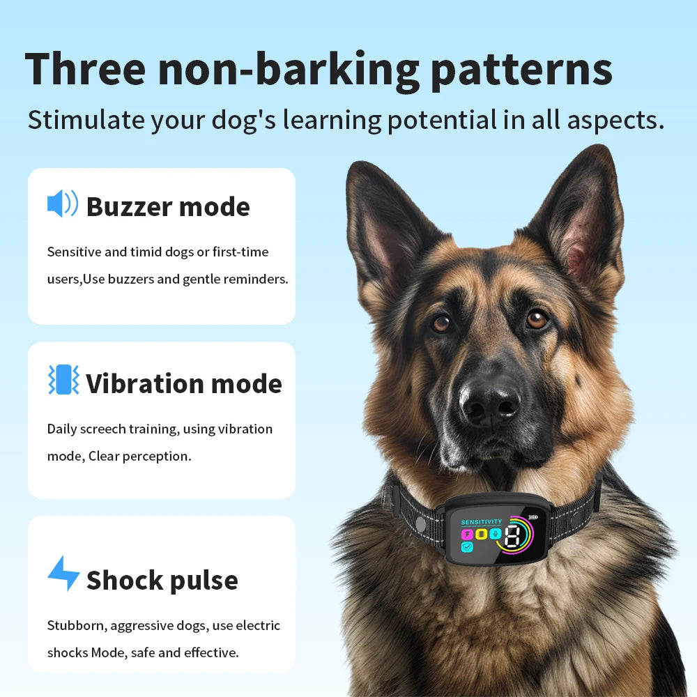 Smart Dog Training E-Collar with Anti-Bark Technology