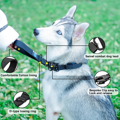 Heavy Duty Military-Style Quick Release Short Dog Leash for Large Dog Training 8