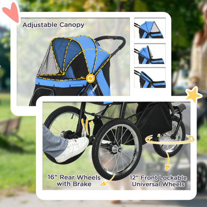 Bike Tyre-Style Dog Stroller with Large Wheels & Quick-Fold Basket 5