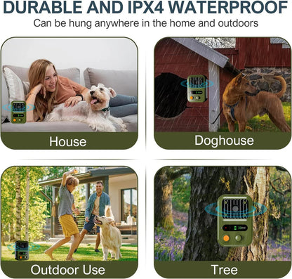 Ultrasonic Dog Bark Deterrent Device | Rechargeable Anti-Barking Device for Indoors & Outdoors