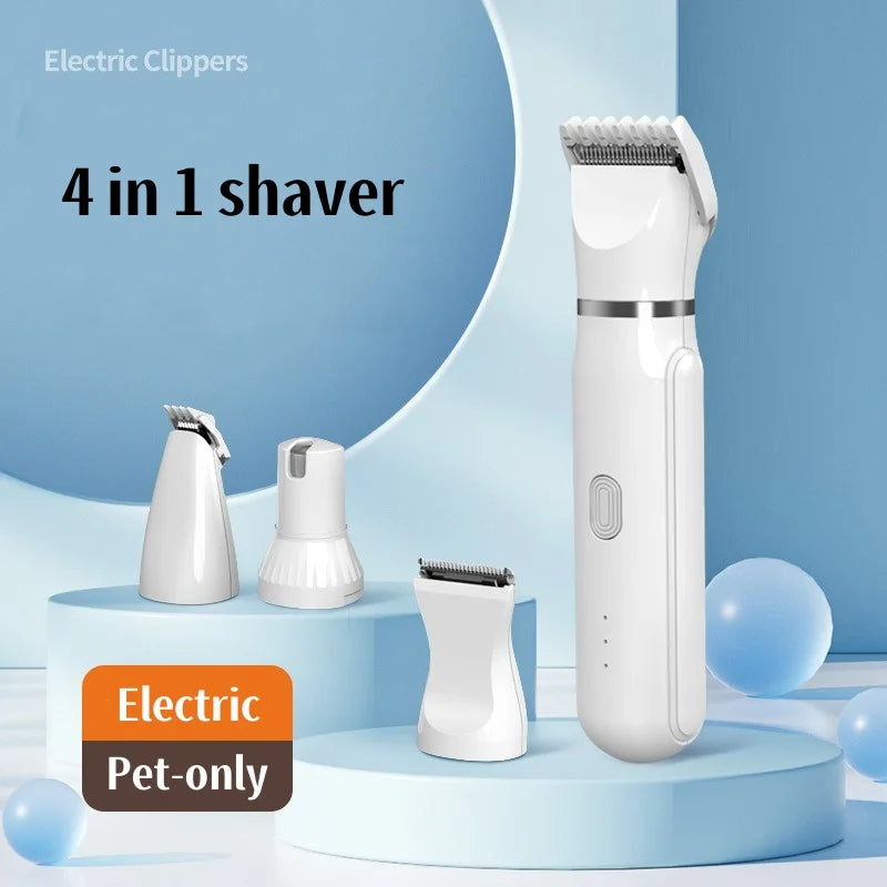 4-in-1 Low-Noise Dog Grooming Clippers with USB Rechargeable Battery 6