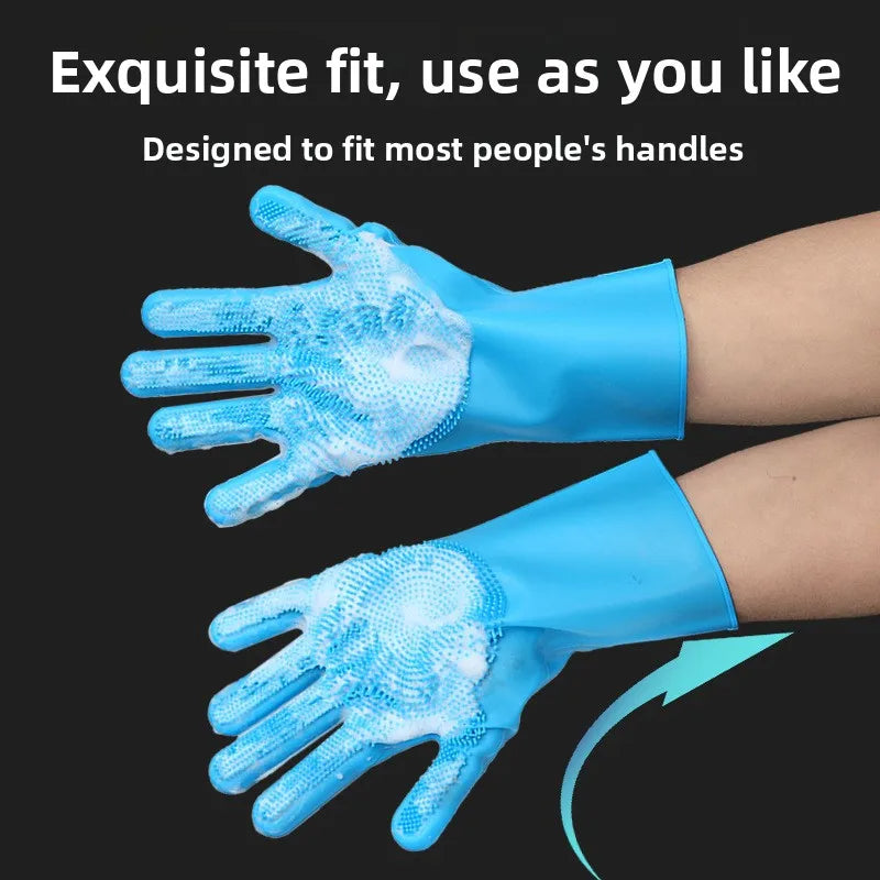 Silicone Dog Washing Gloves for Wet & Dry Bathing & Grooming