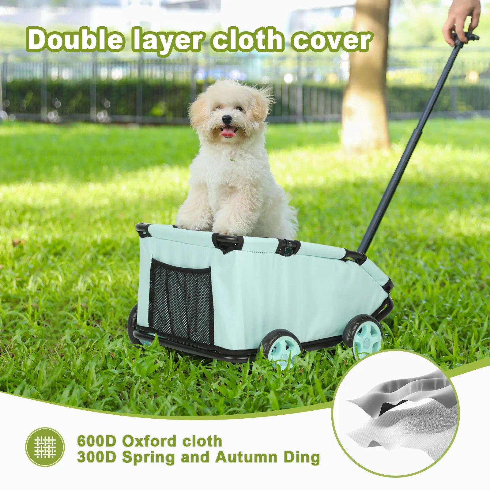 360° Rotating Pet Trolley for Small Dogs & Cats 12