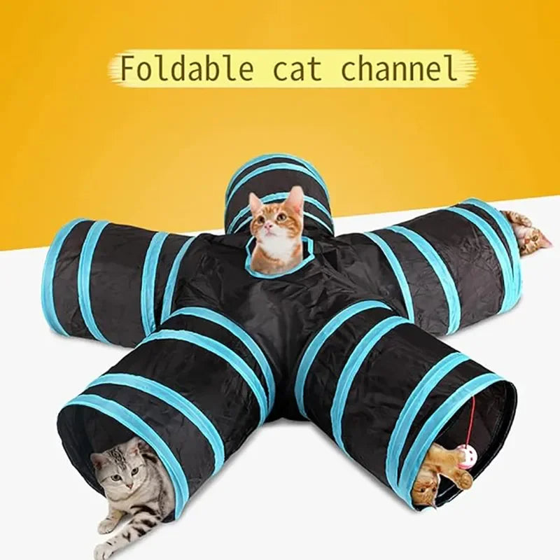 Portable Cat Tunnel for Indoor Play | Collapsible Tube Toy for Cats & Kittens