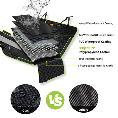 Premium Waterproof Dog Car Seat Cover for Backseat